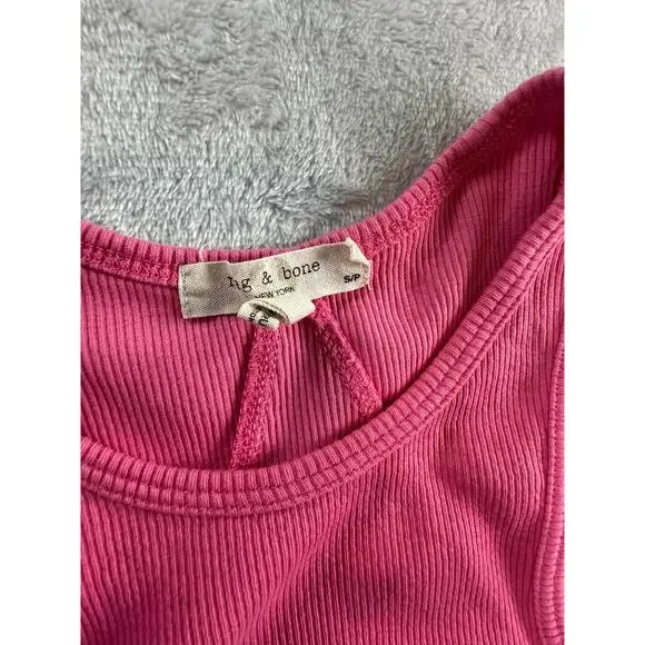 Rag & Bone Essential Rib Tank - Pink - Size S - Picture 5 of 5